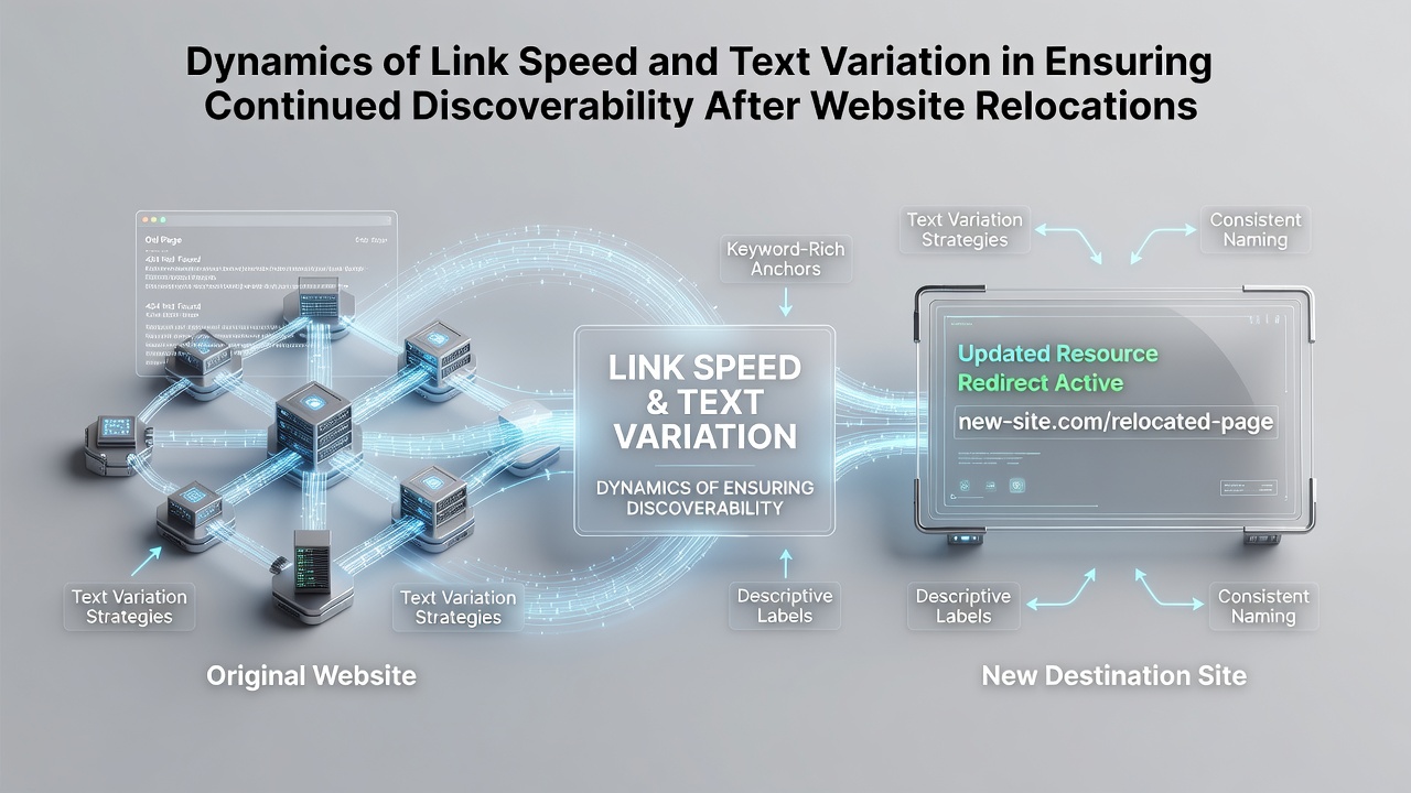 Dynamics of Link Speed and Text Variation in Ensuring Continued Discoverability After Website Relocations